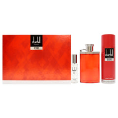 Desire Red Perfume Gift Set by Dunhill for Men -3Pc Gift Set 3.4oz Edt Spray, 1oz Edt Spray, 6.6oz Body Spray