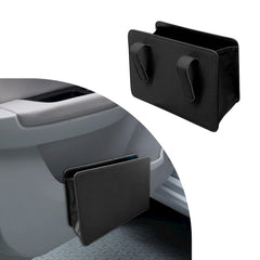 TERRIFI Car Trash Can, Leather Hanging Organizer Multifunctional Folding Storage Box, Waterproof Leather Dustbin Organizer, Car Garbage Cans Hanging Trash Can Black for Auto Truck SUV (Black)