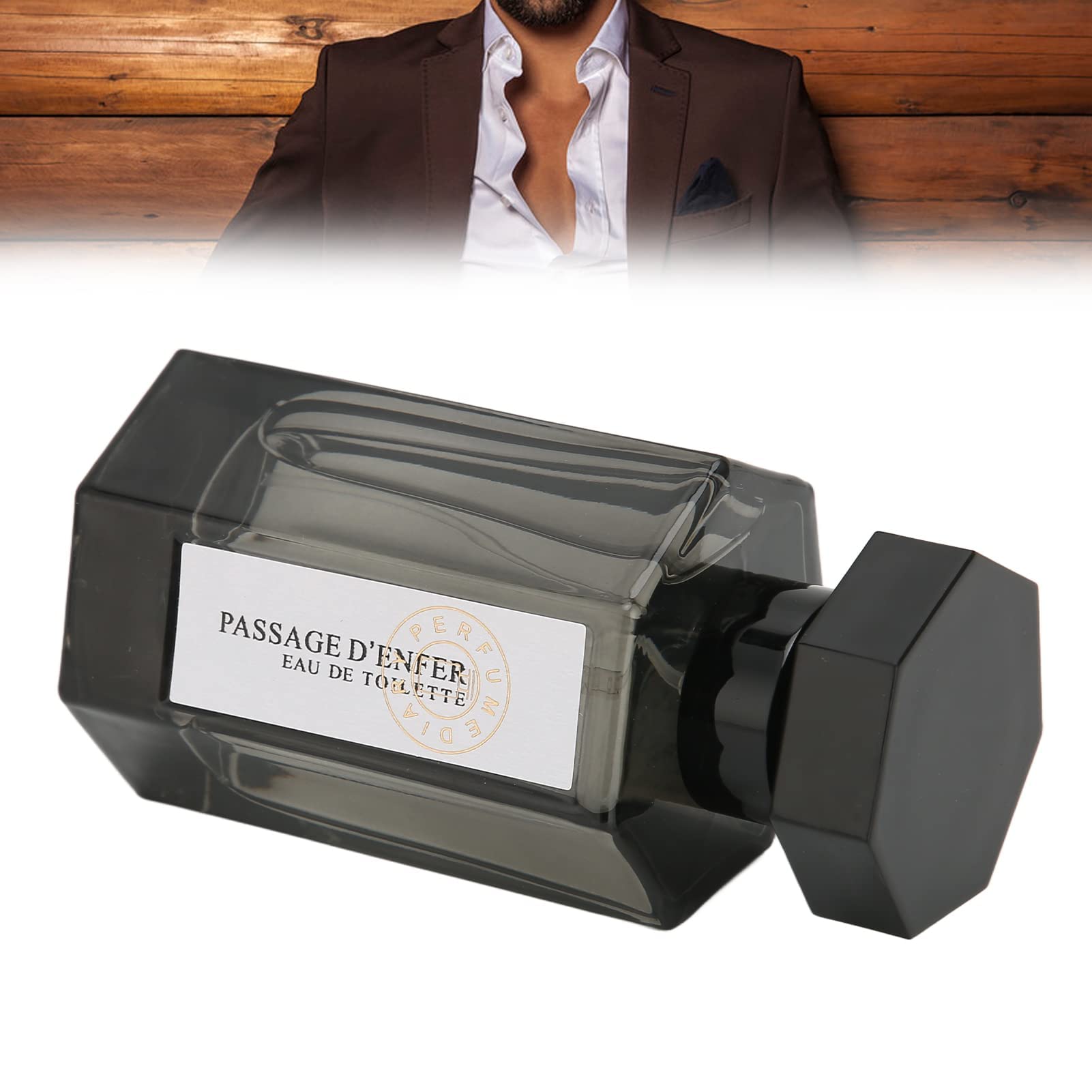 Long Lasting Male Woody Fragrance, Men's Spray Perfume Light Fragrance Spray Glass Bottle Perfume for Male 50ml