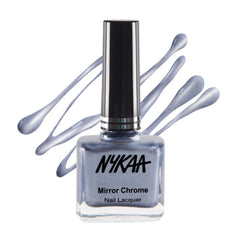 Nykaa Mirror Chrome Nail Polish (Intergalactic Blue 161) - Blue Color - Long-lasting nail polish, rich pigment in one stroke (9 ml)