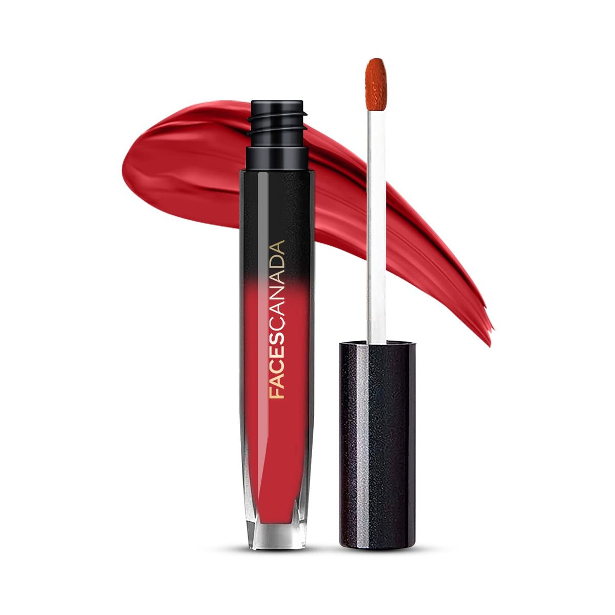 FACES CANADA Comfy Silk Liquid Lipstick Infused With Nourishing Mulberry Oil & Shea Butter, Longwear Transfer Proof Highly Pigmented Lip Color With Smooth Texture, Satin Matte Finish - Zealous Red 10