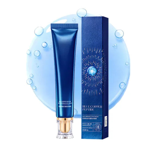 Gropse Blue Copper Peptide Eye Cream - GHK-Cu Eye Cream for Dark Circles, Puffiness & Fine Lines, Firming & Hydrating Under Eye Cream with Peptides, 1oz