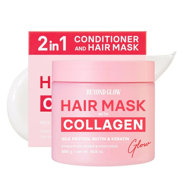 AVON Beyond Glow Collagen Hair Mask – Deep Nourishing & Strengthening Treatment for Soft, Smooth, Healthy-Looking Hair – Suitable for Most Hair Types