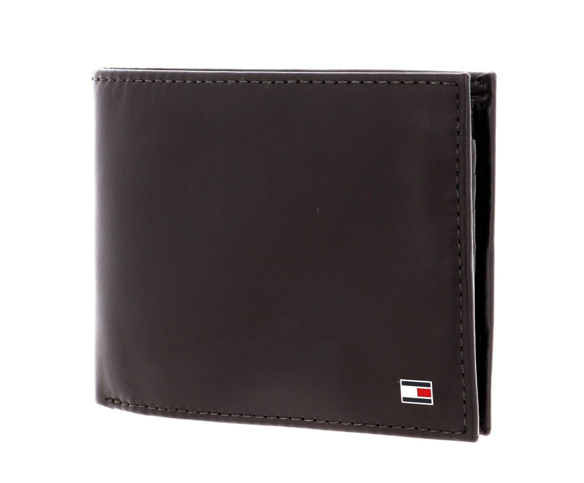 Tommy Hilfiger Mens Eton Credit Card Flap And Coin Wallet, Brown - AM0AM00652