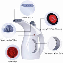 Ketmart 2 in 1 Plastic Electric Iron Portable Handheld Garment and Facial Steamer, Medium, Multicolour