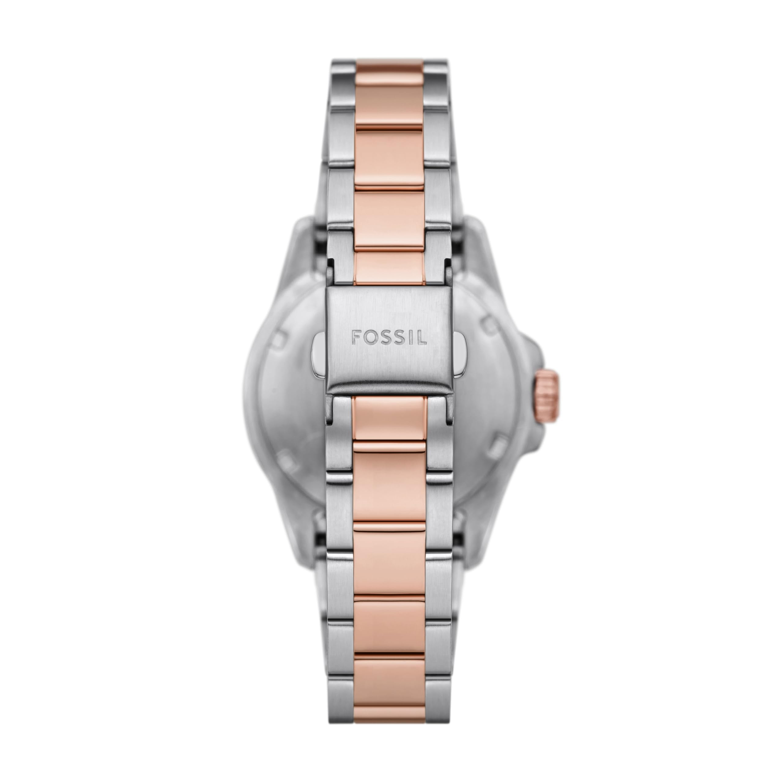 Fossil Women's Dive-Inspired Sports Watch with Stainless Steel, Ceramic, or Silicone Band - Silver/Rose/Gray Fossil Blue