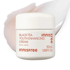 Innisfree Black Tea Youth Cream, Korean Moisturizer with Hyaluronic Acid for Radiance, Firm Skin, Hydration, and Visible Anti-Aging Benefits, 1.69 Fl Oz