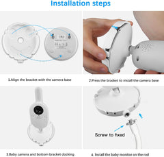 HOLACA Baby Monitor Clip Holder for Philips Avent Video Baby Monitor with Camera SCD833/26, SCD843/26, SCD843/01, SCD630/26 SCD845/26 Baby Monitor - Versatile Mounting Kit for Philips Baby Monitor