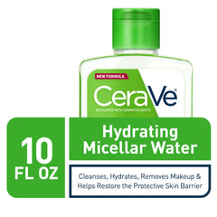 CeraVe Micellar Water, Hydrating Facial Cleanser & Eye Makeup Remover, 10 Fl. Oz, 10 Fl Oz (Pack of 1)