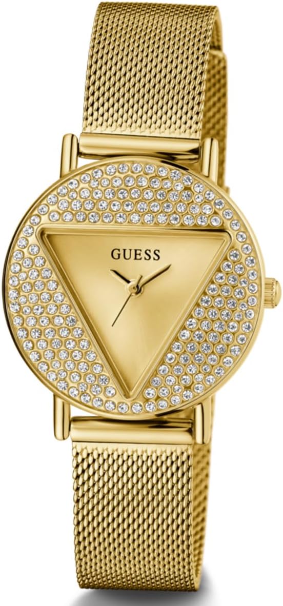 GUESS Women's 30mm Watch - Gold-Tone Bracelet Champagne Dial Gold-Tone Case