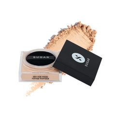 Sugar Cosmetics Set the Tone Loose Tinted Powder | Long-Wear | Matte Finish | Blurs Pores | 25g - 15 Cappuccino