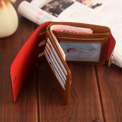 AMERTEER Slim Wallet for Men| Blocking Leather Trifold Wallet with ID Window, Front Pocket Design, Thin Credit Card Holder, Compact Bifold Wallet for Men| Stylish & Durable Wallet for Everyday Use