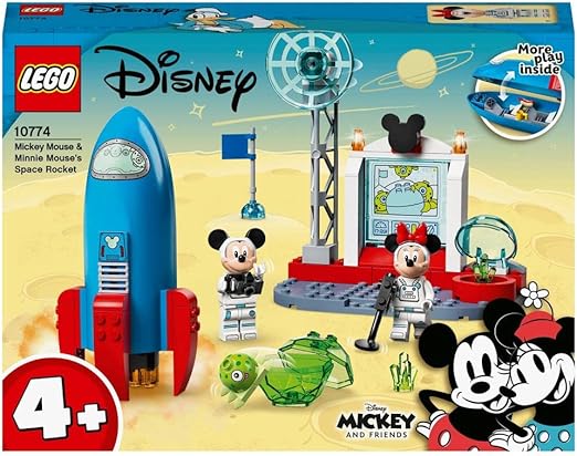 LEGO | Disney Mickey and Friends Mickey Mouse and Minnie Mouse’s Space Rocket 10774 Building Kit (88 Pieces)