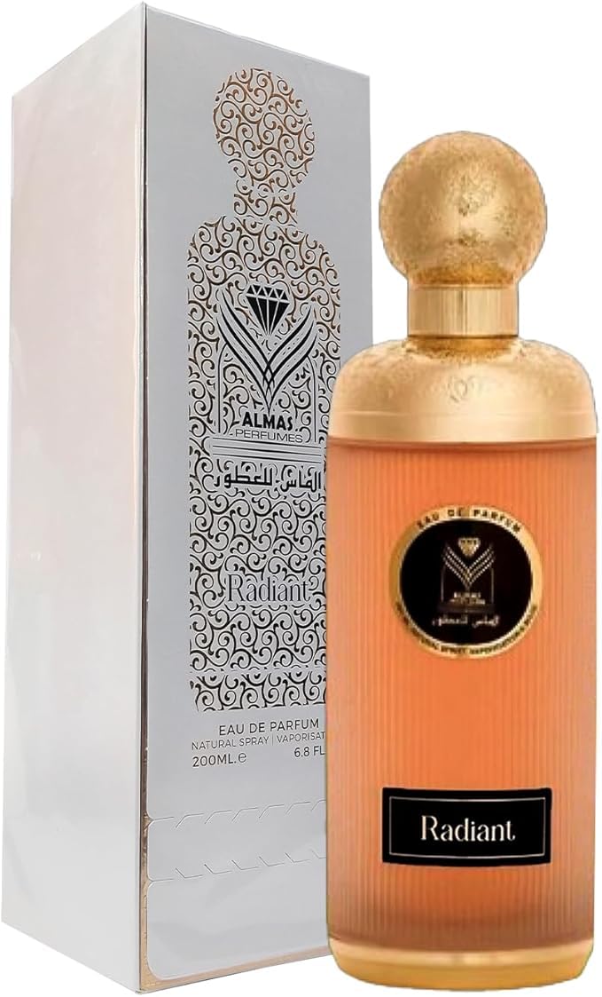 Almas Perfumes Radiant Eau de Parfum, Unisex Fragrance, Spray Bottle, 200 ml
