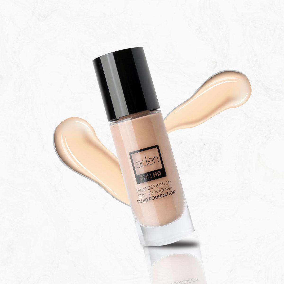 aden Fluid Foundation - Sweat & Water Proof Full Coverage (20ml, 01 Porcelain)