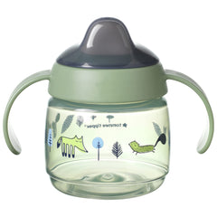 Tommee Tippee Superstar Sippee Drinking Cup, 100% Leak- and Shake-Proof INTELLIVALVE Technology, Antibacterial BACSHIELD Technology, 4 M+, 190 ml, Pack of 1, Green