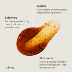 ISNTREE Green Tea Fresh Cleanser 120ml 4.06 fl.oz Mild Face Cleanser | Korean Skin Care for Oily Combination Skin moisture barrier oil moisture balance