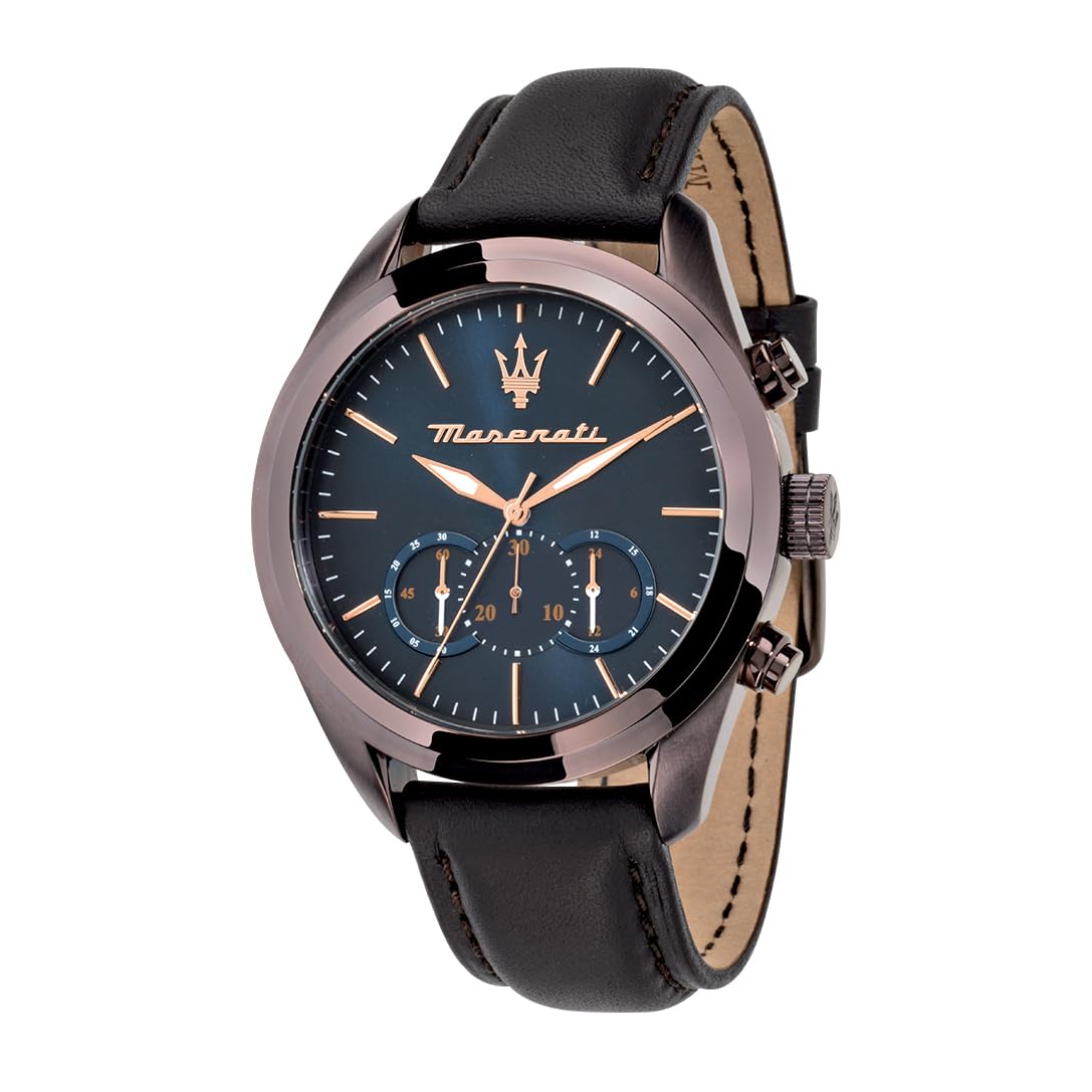 Maserati Men's R8871612008 Traguardo Analog Display Analog Quartz Brown Watch, Brown