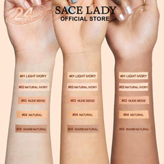 SACE LADY Oil Control BB Cushion Foundation, Full Coverage Long Lasting Ultra Matte BB Foundation Makeup Covers Face Blemishes Evens Skin Tone Face Cosmetics, 0.42Oz (#04, 0.42Oz)