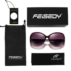FEISEDY Women Oversized Polarized Sunglasses Ladies Large Shades Classic Fox Sunglasses B2730