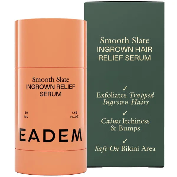 EADEM Smooth Slate Ingrown Hair Roller Serum, Targets Bumps Trapped Hairs, Faded Topicals for Scarring and Dark Spots, AHAs and Tyrosinase, Slows Ingrown Hair Regrowth