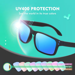 OJIRRU Polarized Sunglasses for Men Women Sports Sun Glasses Classic Rectangular Shades UV400 Protection for Men Women Sports Outdoor Driving Fishing Sunglasses