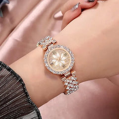 KASTWAVE Luxury Women Wrist Watches, Fashion Casual Quartz Watch Ladies Watch, Watch Luxury Crystal Rhinestone Diamond Wrist Watch Stainless Steel Fashion Bling Iced-Out Watch