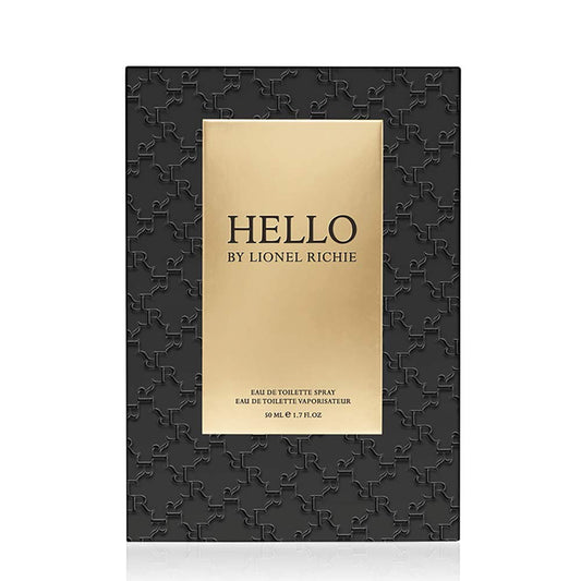 Lionel Richie Hello For Men - Classic Yet Adventurous, Effortlessly Seductive Eau De Toilette For Him - Refreshing Fougère Blend With Warm, Amber Notes - Intense, Long Lasting Fragrance - 1.7 oz