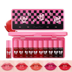 MYUANGO 10 Colors Lip Tint, Color Tinted Lip Stain, Moisturizing Lip Balm Liquid Lipstick Makeup Hydrating Long Lasting Lip Gloss Multi-Use Lip Cheek Face Tint