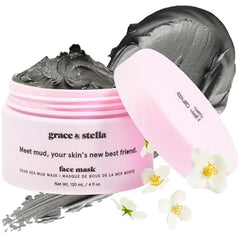 grace & stella Dead Sea Mud Mask (120ml)Mud Masks For Face And Body Mask  For Oily Acne, Blackheads Visit the grace & stella Store