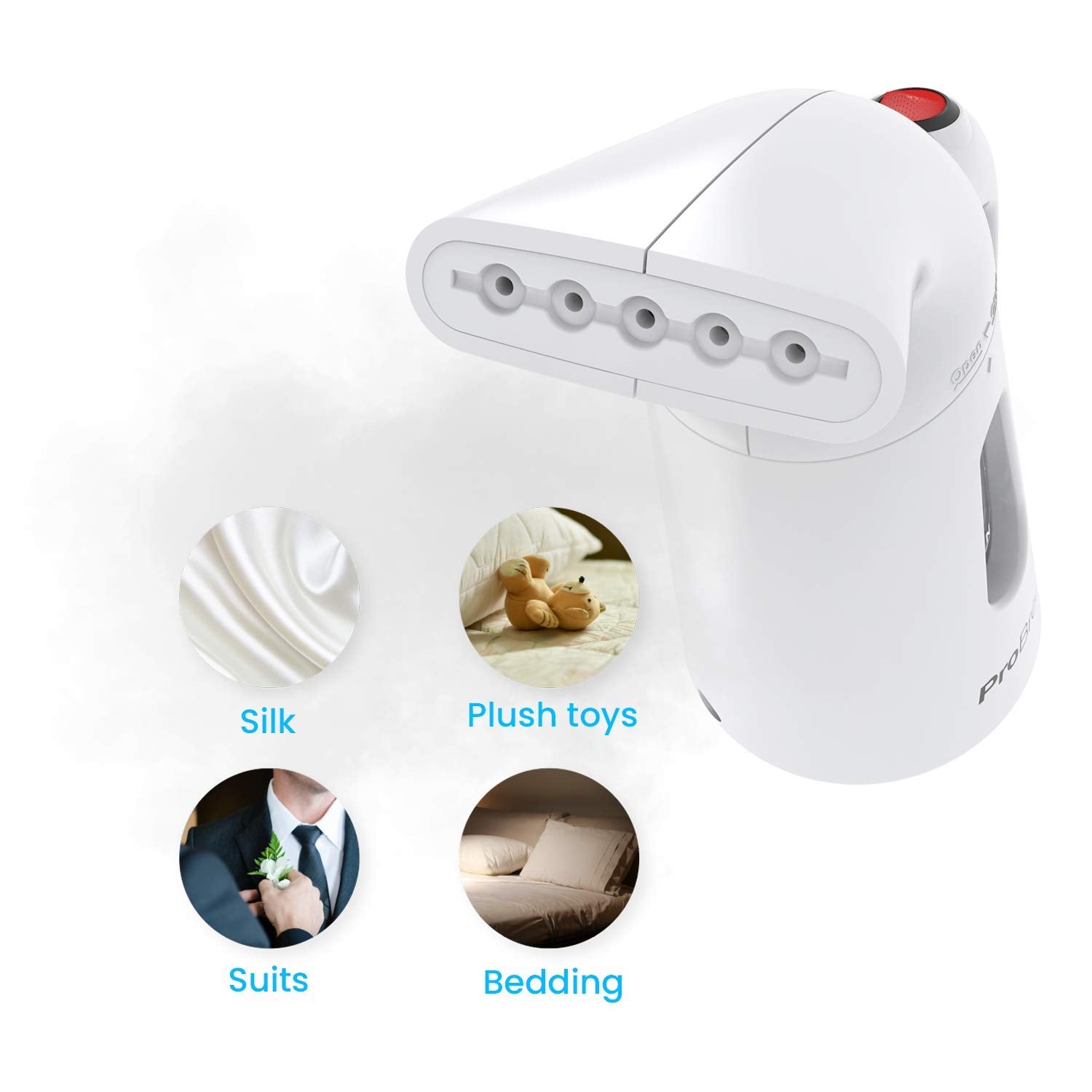 Pro Breeze Garment Steamer 850 Watt. Compact and Portable Steam Iron with Ultra-fast Heating Element and Travel Pouch