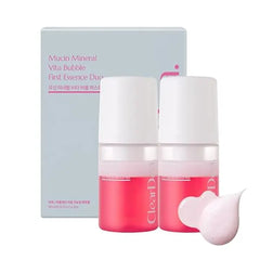 ClearDea Mucin Mineral Vita Bubble First Essence Duo with Micro Bubble Formula and 2 in 1 Toner Serum, K Beauty for Glass Skin, 4.06 Fl Oz 2.03 Fl Oz x 2ea Hydrating Firming