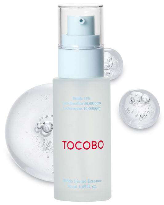 TOCOBO Bifida Biome Essence 1.69Fl Oz, 50ml, All in one, Skin Repair Serum, Korean Skin Care, Skin Barrier Essence, Natural Ingredients, Vegan Essence, Cruelty Free, Korean Vegan Essence