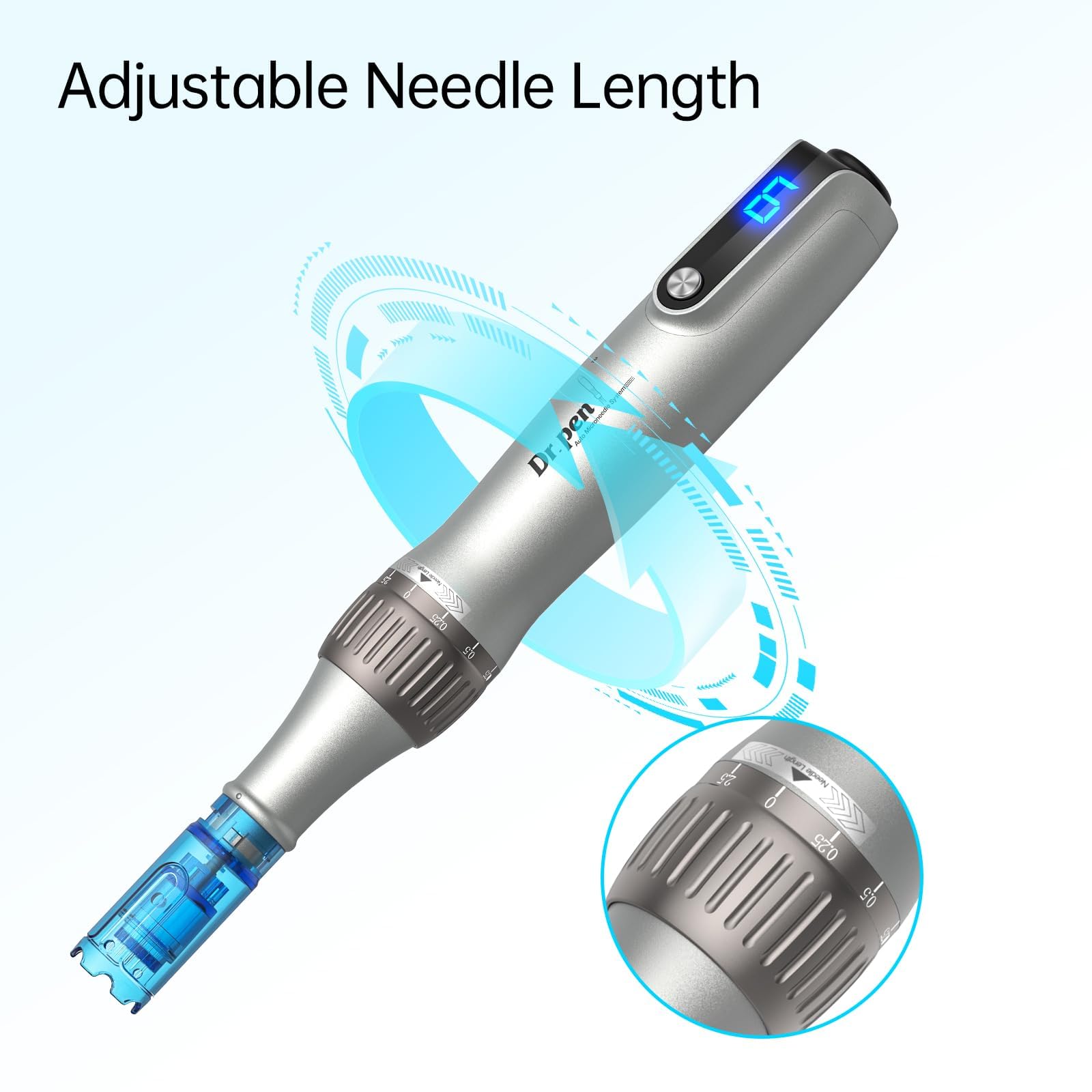 Dr.Pen Derma Pen M8S Microneedling pen Wireless Micro Needling Skin Care Tool Kit for Anti-aging Acne Scars Wrinkles with 5 pcs 18 pin + 5 pcs 36 pin Cartridges