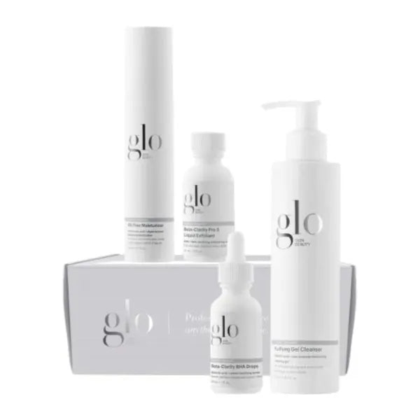 Glo Skin Beauty Clarify + Balance Elevated Essentials Set Purifying Cleanser & BHA Drops Duo