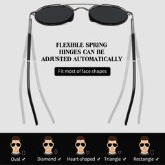 PUKCLAR Sunglasses for Men Polarized Lightweight TR90 Frame UV400 Spring Hinges Sunglasses