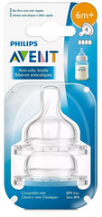 Philips Avent Anti-Colic Fast Flow for Avent Anti-Colic Baby Bottles, 6 Months+ (Pack of 4)