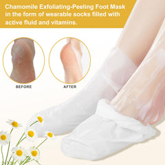 ALIVER Foot Peel Mask 5 Packs, Exfoliating Foot Mask for Soft Baby Feet Repair Heels & Removes Dry Dead Skin Feet Peeling Socks Foot Treatment for Hard Skin