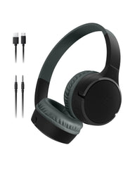Belkin SoundForm Kids Mini Wireless Headphones with Built-in Mic, 30 Hours Playtime & Fun Stickers - Over-Ear Headphones for Online Learning, School, Travel, iPhone, iPad & Galaxy - Black