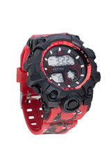 Invicta Activa Digital Herren Armbanduhr - Quarzuhrwerk - Kunststoff - Red / Black