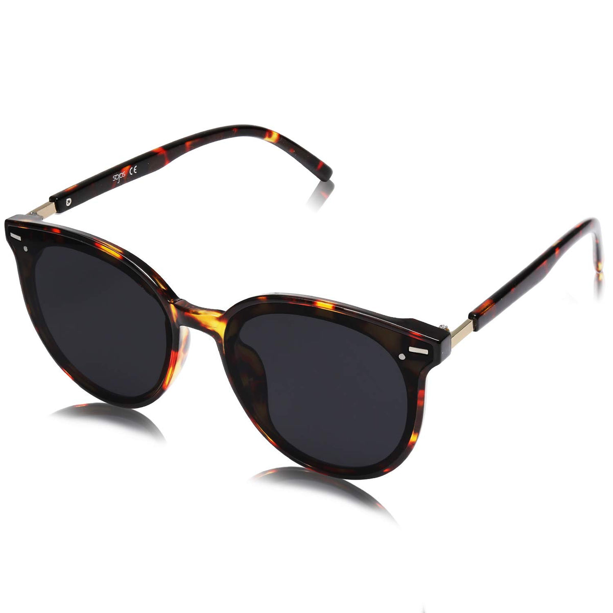SOJOS Classic Retro Round Sunglasses Women Men Large Glasses SJ2067