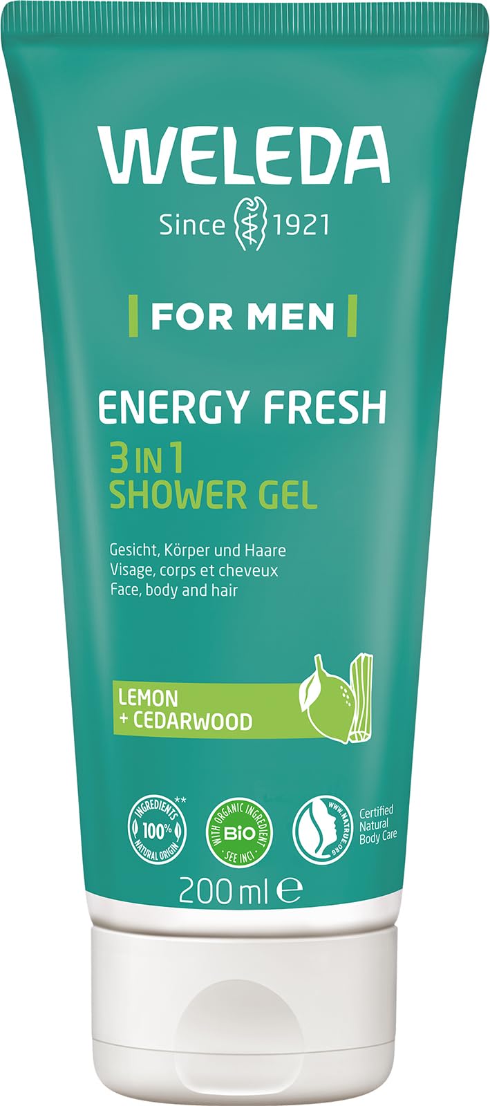 Weleda Men Energy Fresh 3 in 1 Shower Gel, 200 ml