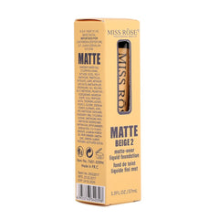 Foundation Makeup Smooth Makeup Base, Face Liquid Foundation Matte Wear Concealer Cover Cream, Liquid Foundation Makeup (Beige 2)