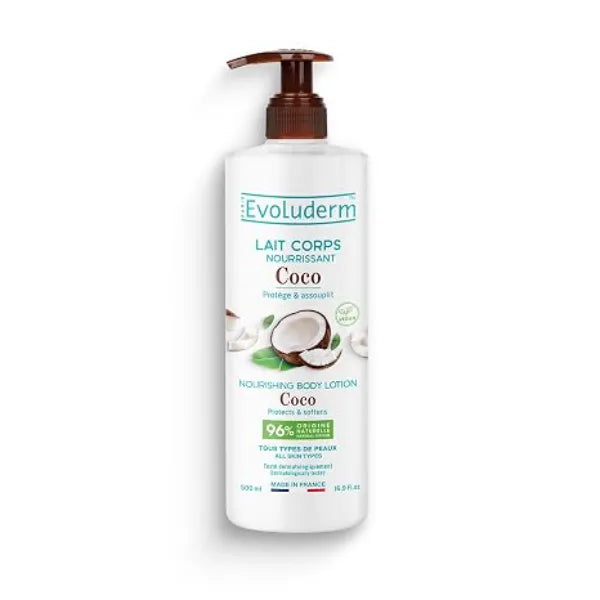Evoluderm Skin Moisturizer Lotion, Coconut 500ML, Nourishing, Body
