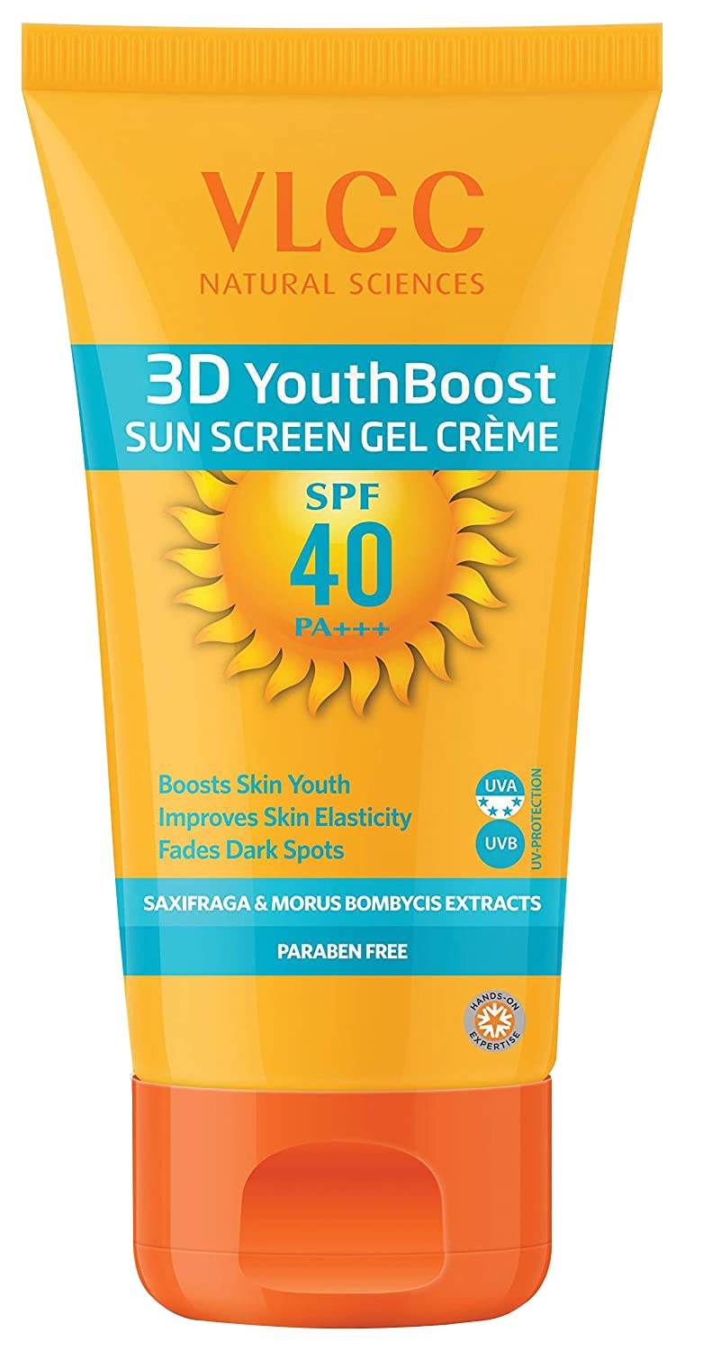 Vlcc 3D Youth Boost Spf40 Sunscreen Gel Crème, Lemon