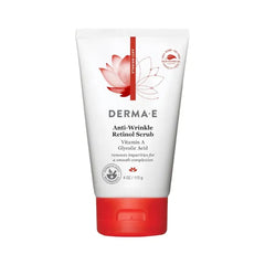 DERMA E Anti-Wrinkle Scrub – Anti-Aging Face Wash with Glycolic Acid and Vitamin A – Cleansing and Exfoliating Treatment Removes Makeup, Oil and Impurities, 4 oz
