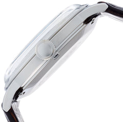 Orient Men's '2nd Gen. Bambino Ver. 2' Japanese Automatic Stainless Steel and Leather Dress Watch, Color:Brown (Model: FAC00009N0)