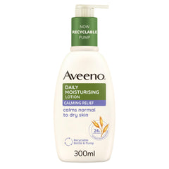 Aveeno Daily Moisturising Lotion Calming Relief, With Nourishing Oat & Calming Lavender, 24-Hour Moisturisation, Suitable for Sensitive Skin, Fast Absorbing, 300ml