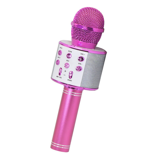 Keyian Gifts for Girls Age 4-10, Wireless Bluetooth Karaoke Microphone for Kids Girls Gifts for 5-10 Year Old Girls Toys for 5-10 Year Old Girls Boys Pink KIBM1
