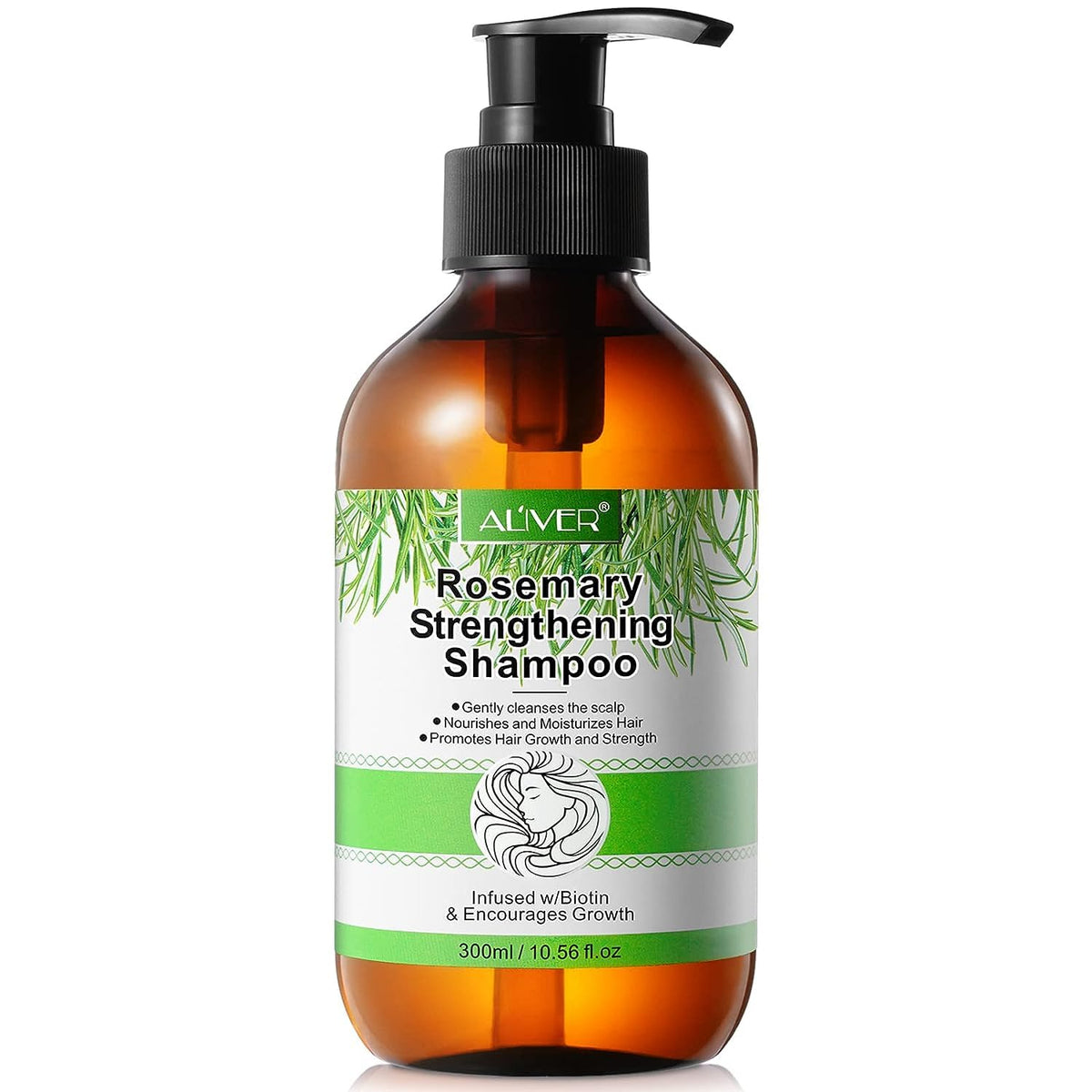 ALIVER Rosemary & Mint Biotin Shampoo and Conditioner Rosemary Hair Mask for Hair Growth 10.56 Oz (300ml), Moisture, Strenthen and Thicken Hair, Anti Dandruff